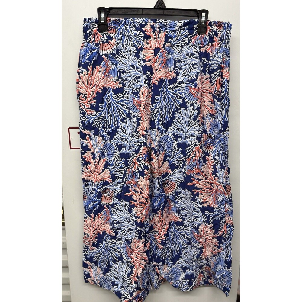 Counterparts NEW Size M Coral Reef Mid Rise Crop Pull On Pant $58 MSRP